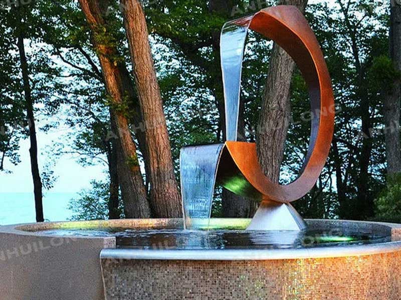 <h3>Custom Made- Corten Steel Water Feature & optional  - Etsy</h3>

