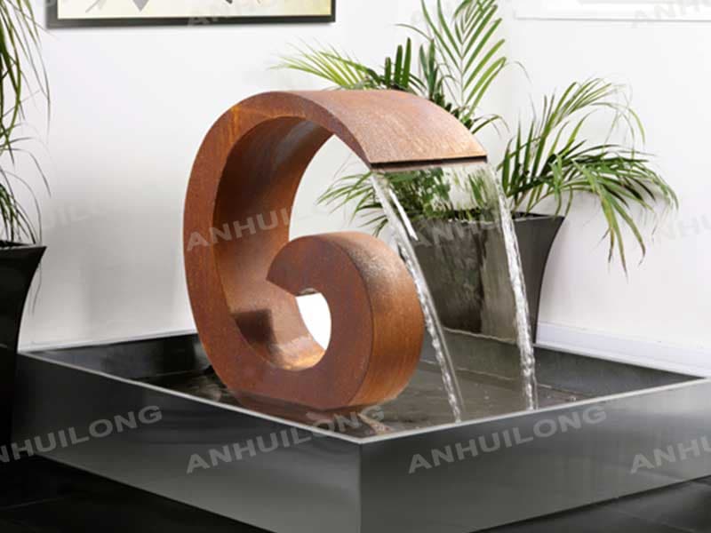 <h3>Customized Corten Steel Water Wall With LED Light </h3>
